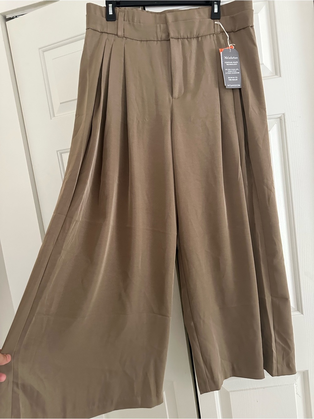 Wit & Wisdom Wide Leg Pleated Pants - Taupe/Brown